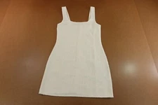 H&M Divided Womens Size XS Cream Textured Weave Sleeveless Slim Fit Dress NWT