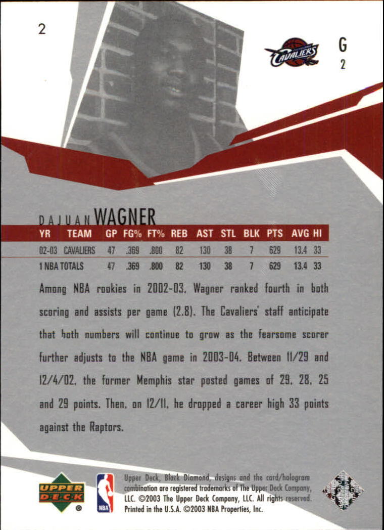 2003-04 Black Diamond #2 Dajuan Wagner - NM-MT+ | eBay