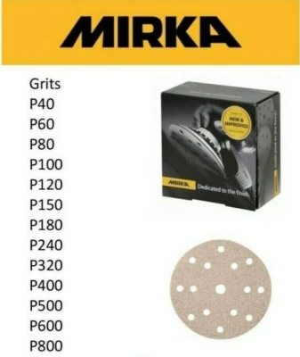Mirka Basecut HookNLoop 150mm Sanding Discs 6" Abrasive - 5/10/25/50/100