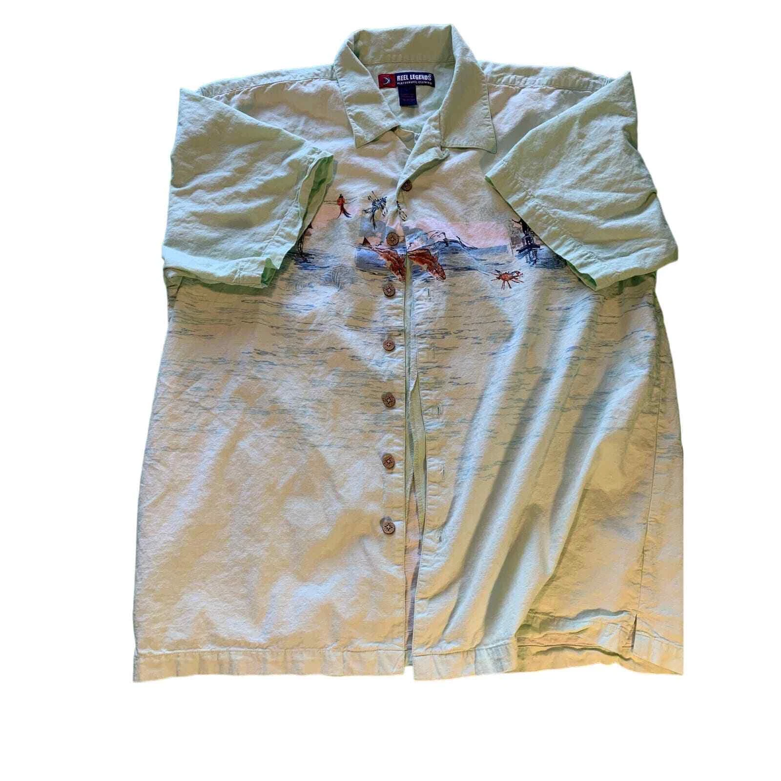 Reel Legends size L Men’s button down fishing shirt