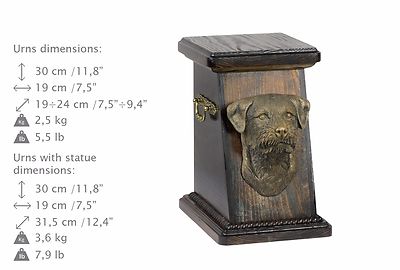 Border Terrier, Urne, Kalte Bronze, ArtDog, DE, Type 3