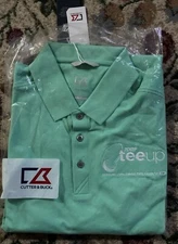 CUTTER & BUCK CB Dry Light Green short sleeve golf polo shirt men's Medium NEW