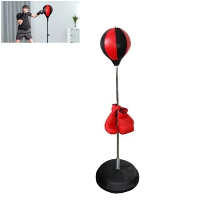Punching-Ball Balle Adultes Enfants Barre Réglable 150CM Avec Gant Base Emplir - Photo 1/2