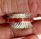 HSN Jay King Sterling Silver Thulite Inlay Spinner Ring Size 8 — photo 5
