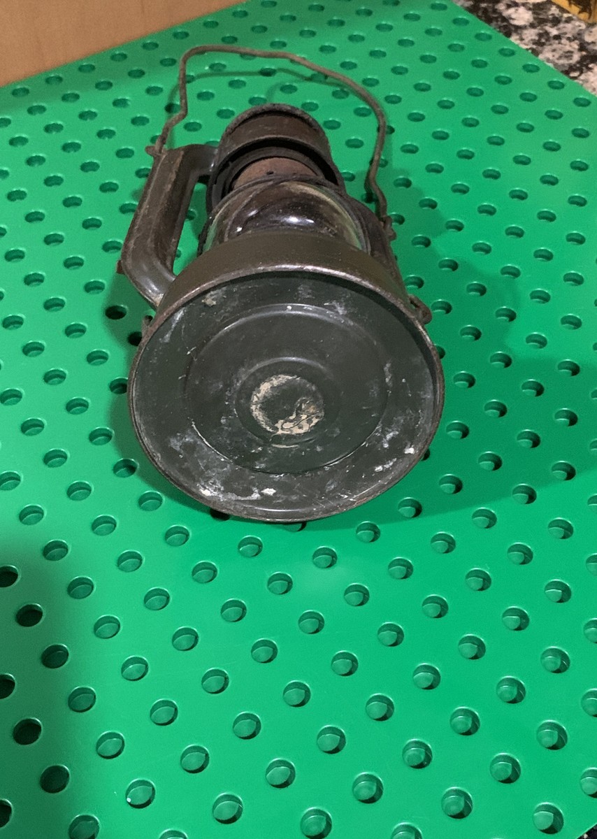 RARE etched globe Feuerhand 75 Atom WWII Lantern German Army
