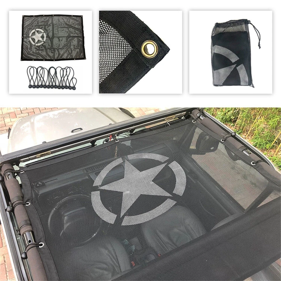 Parasol protección UV bikini techo cubierta malla para Jeep Wrangler TJ 1997-2006 Foto 2 de 4