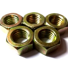 5/8"-11 HEX NUT GRADE 8 YELLOW ZINC PLATED COARSE THREAD USS " 5 Nuts"