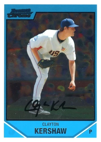 2007 Bowman Draft Chrome #BDPP77 Clayton Kershaw Prospect Card