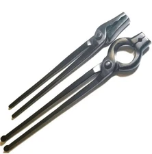 V bit Tongs Plus Wolf Jaw Tongs Starter Kit Blacksmith Tongs Set 