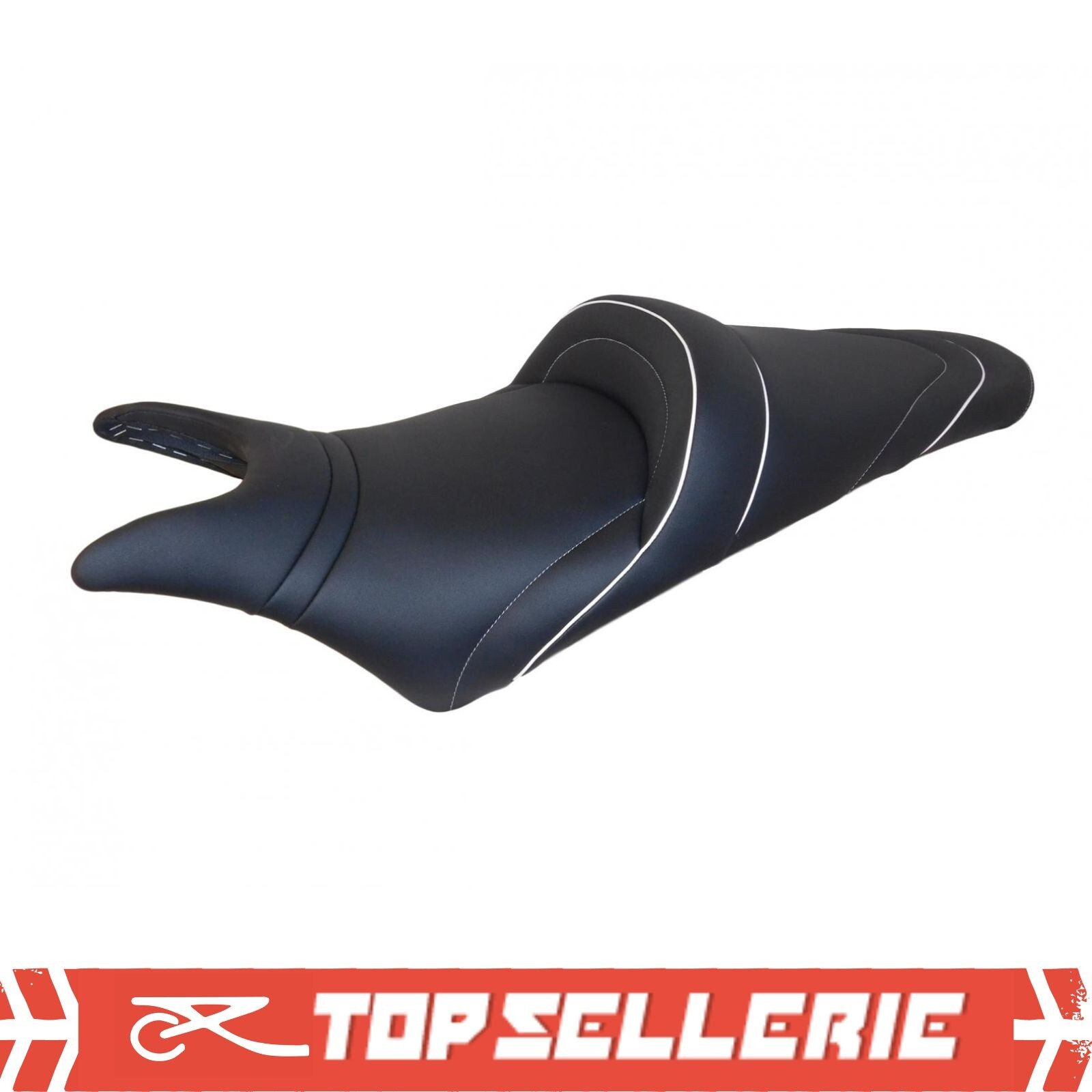 Selle Grand Confort Hornet 600 Honda finitions premium et surpiqûres noires