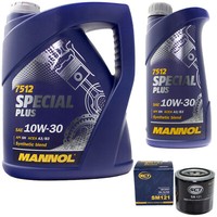 MotoröL Set Mannol 10W-30 Special Plus 6 Liter + ÖLfilter FüR Opel Monterey 3.0