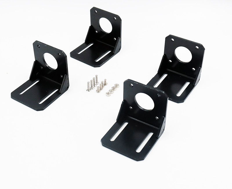 Weideer 2Pcs 57mm Motor Bracket Alloy Steel L-shape Fixed Seat For