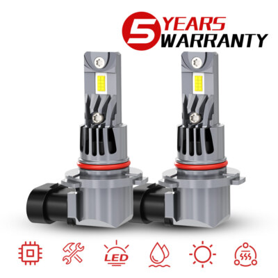 2x HB3/9005 LED Lights Bulbs High Beam 100W 10000LM Super Bright 6000K White