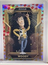 2025 Pixar Gold Woody Turning Red Etch Refractor 35/99 Toy Story