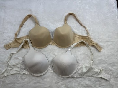 Motherhood Maternity   Lot of 2 Nursing Bras- 1 White And 1 Beige Size 36E
