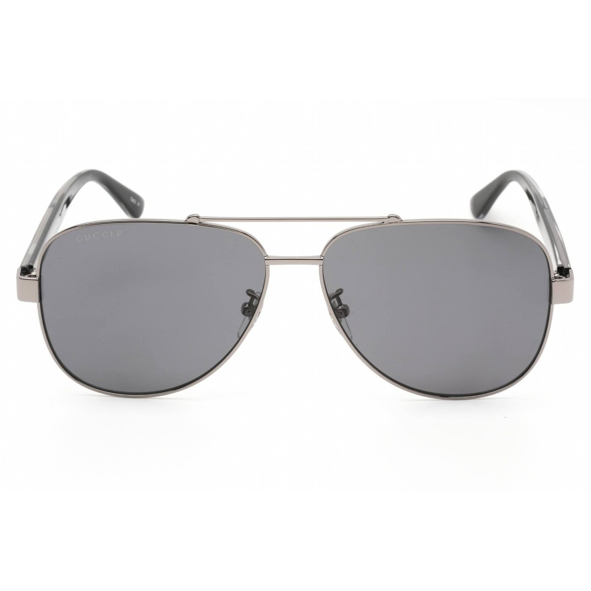 Gucci Men's Sunglasses Ruthenium Metal Shape Full Rim Frame
