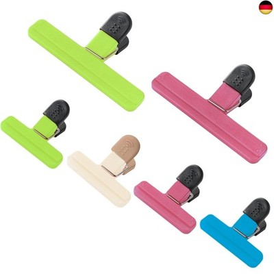 elook 6 Stück Verschlussclips für Beutel, Clips für Tüten, Tütenclips Wied