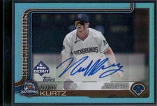 2025 Topps Pro Debut Nick Kurtz Aqua Foil Auto /75