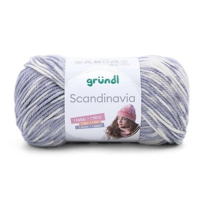 GRÜNDL WOLLE SCANDINAVIA 100 GRAMM BLAUGRAU NATUR NEU