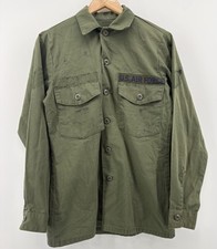 US Air Force OG-507 Utility Shirt Vintage 70s Military Olive Green Vietnam Poly