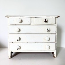 ANTIQUE PRIMITIVE CHILD'S DOLL SIZE CHEST OF DRAWERS
