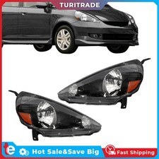 Set Leftright Halogen Headlights Headlamp For Honda Fit 2007-2008 Black Housing Set Leftright Halogen Headlights Headlamp For Honda Fit 2007-2008 Black Housing