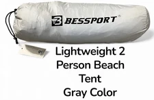 Bessport Lightweight Beach Camping Tent Gray 2 Person