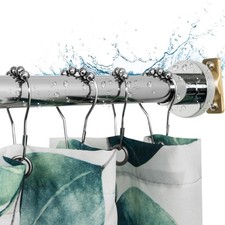 Heavy Duty Shower Rod, Adjustable Shower Curtain Rod, Expandable 47-84 Inch, ...