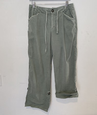 Fresh Produce Safari Roll Up Pants Size Medium M, Green