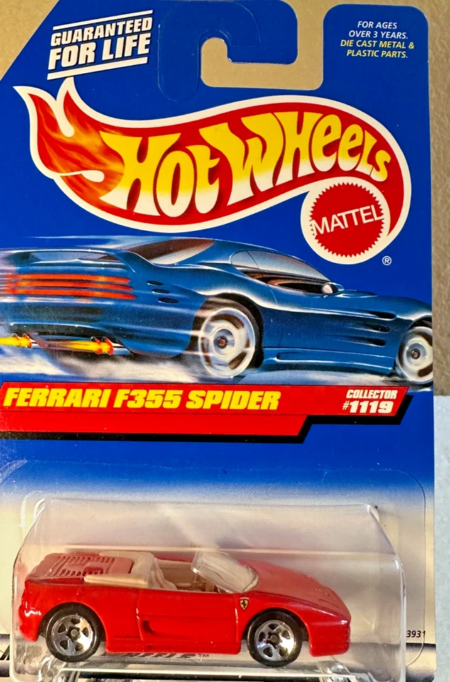 1999 Hot Wheels First Editions #1119 FERRARI F355 SPIDER RED W/5 spoke wheels - Image 1 of 4
