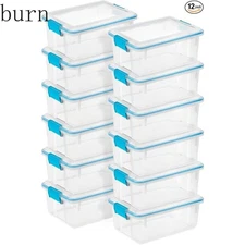 Sterilite Gasket Box,Resistant Wheeled Storage Bins,12 Quart,12 Pack economical