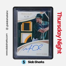 2017 PANINI IMMACULATE COLLECTION MATT OLSON SIGNATURES PATCH ROOKIE AUTO RC /49