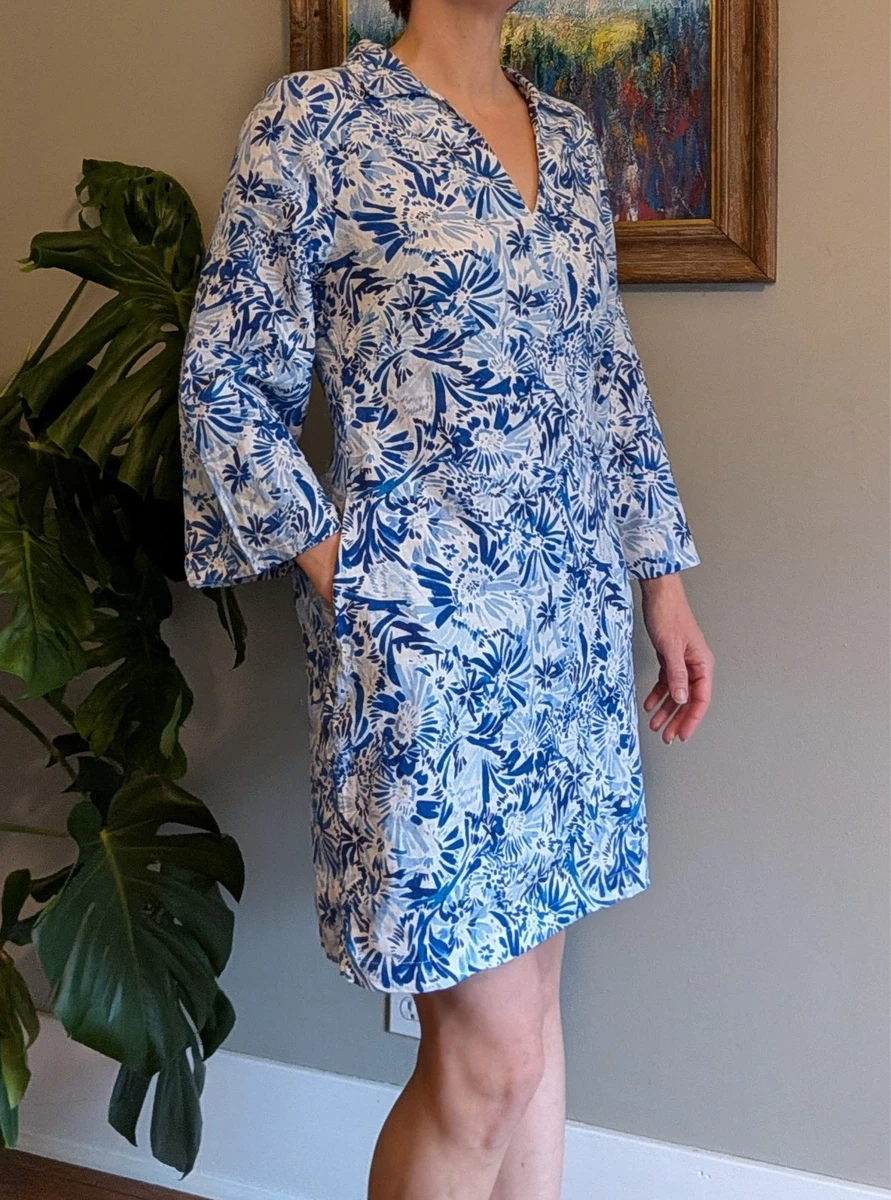 knee length dresses for ladies Jane Shirt Dress in Linen Viscose Navy / 10