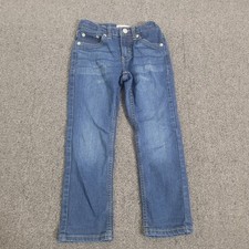 Levis 6 Regular 511 Slim Jeans Boys Medium Wash Blue Adjustable Waist Stretch