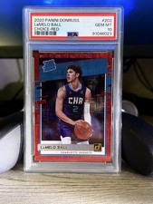 LaMelo Ball 2020 Panini DonRuss Rated Rookie  Choice Red PSA 10 GEM 1/99 bookend