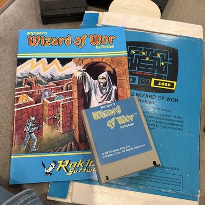 Wizard of Wor (Atari 400, 1980) Manual BOX AND Cartridge
