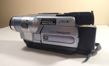 Sony DCR-TRV350 Silver Digital 8 Handycam Camcorder Untested As Is