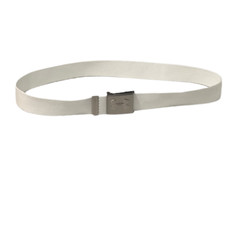 Under Armour Mens Webbing Belt White Adjustable Metal Buckle Golf