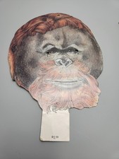 Vintage 1986 Orangutan Paper Hand Mask Spizzirri Publishing Educational Animal