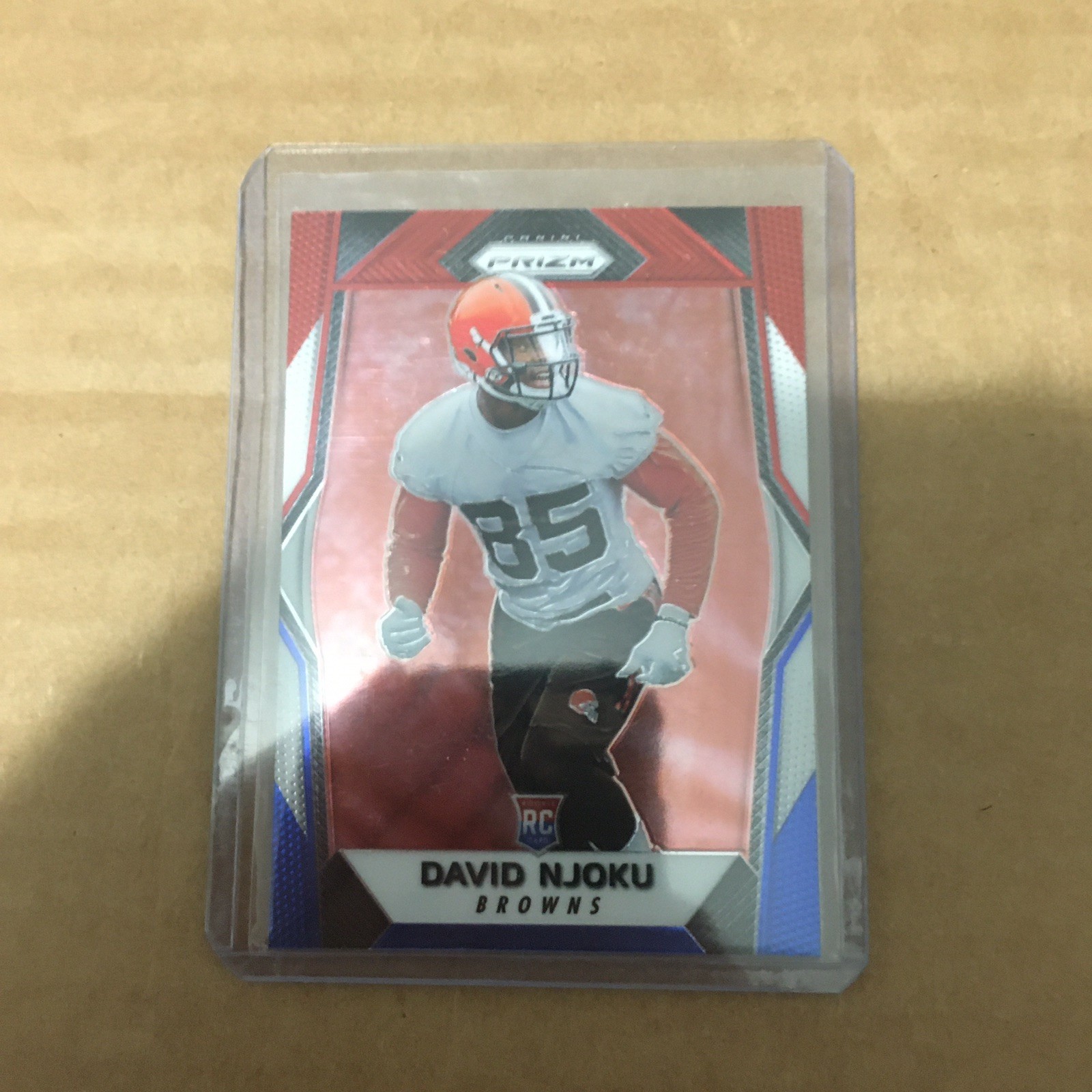 2017 Panini Prizm Rookies Red White & Blue Prizm David Njoku #201 Rookie RC