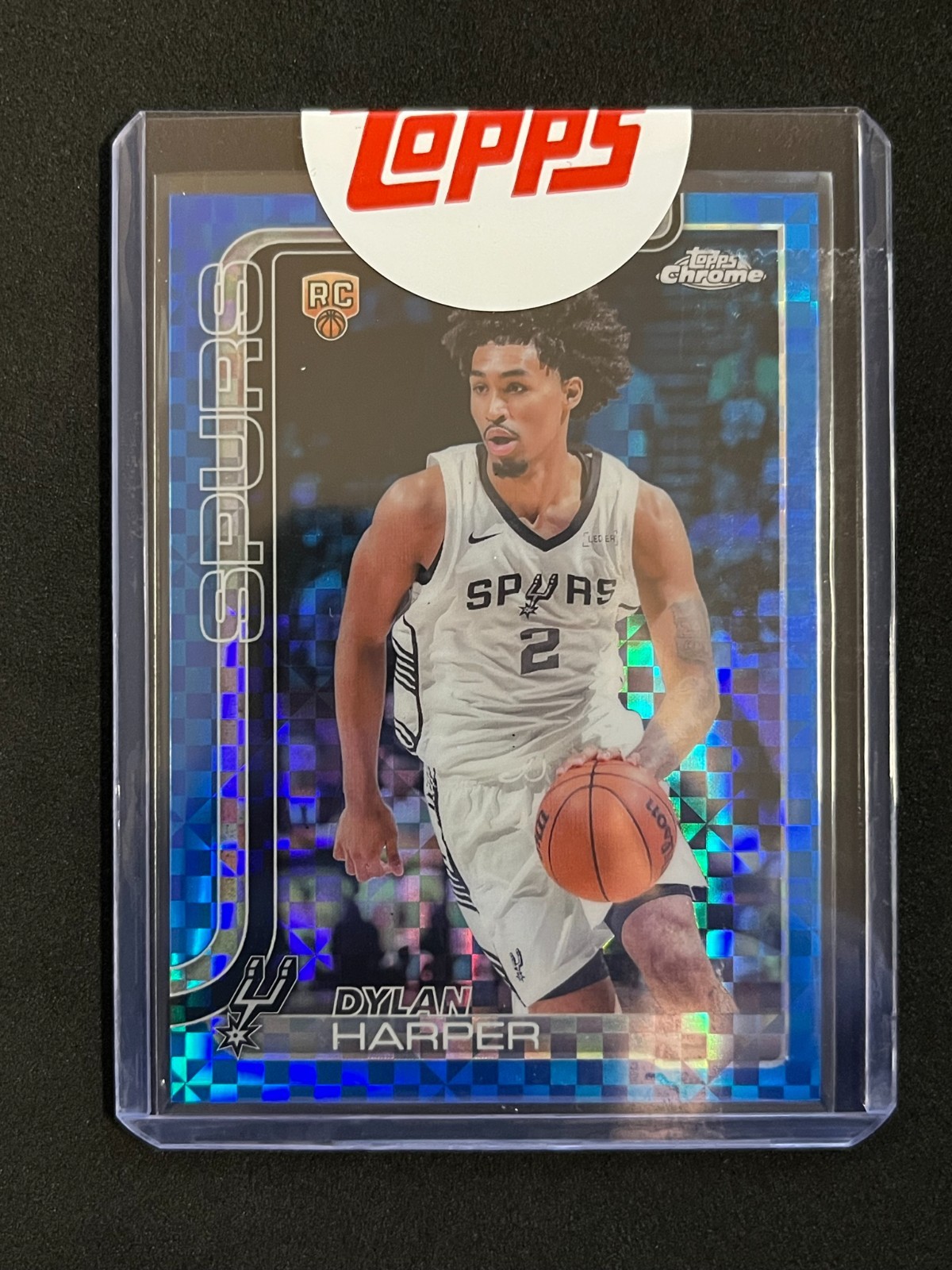 2025-26 Topps Chrome - Dylan Harper #252 Blue X-Fractor (RC)