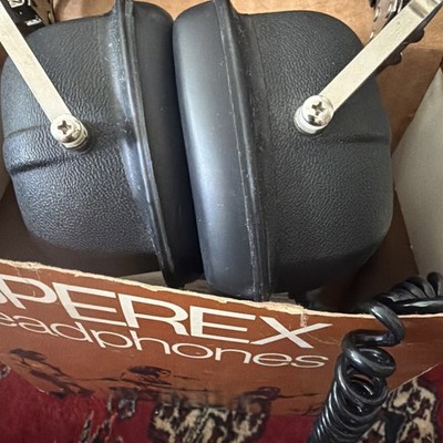 Vintage SUPEREX Professional SST Stereo Headphones Stereophones With Box
