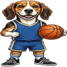 30 Custom Little Blue Basketball Player Personalized Address Labels