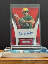 2025 Panini  Prizm Baseball - Jacob Wilson - Red Auto 99/99 (RC) Bookend!
