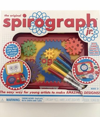 NEW Spirograph Jr. Drawing Set with Jumbo Gears & Washable Markers, Ages 3+