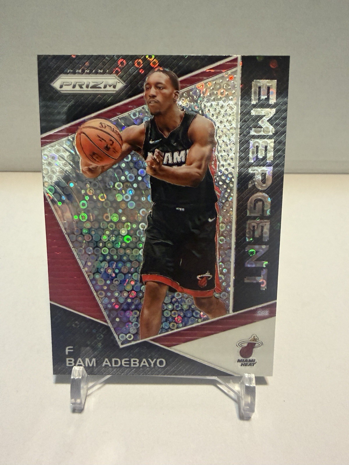 Bam Adebayo #EM-BAM Basketball Cards 2017 Panini Prizm Emergent trading card — raw and PSA graded price guide