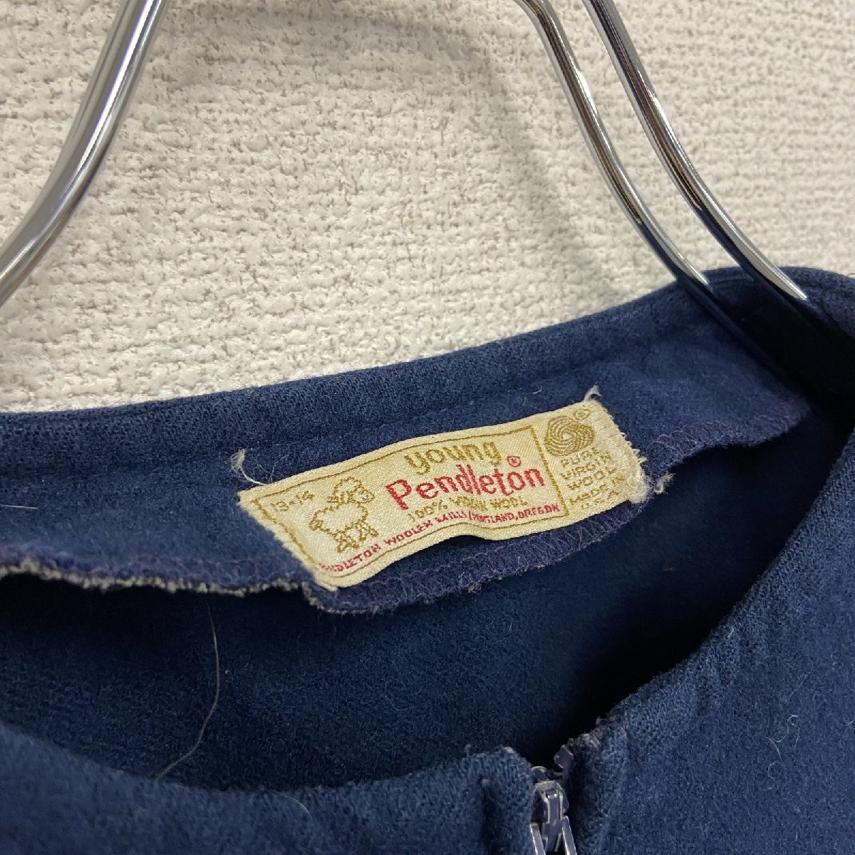 Pendleton Wool Half Zip Jacket Navy Blue Unisex M… - image 3