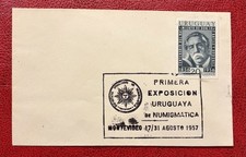 URUGUAY *SPECIAL POSTMARK  "FIRST URUGUAYAN NUMISMATIC EXHIBITION" COVER YV#A154