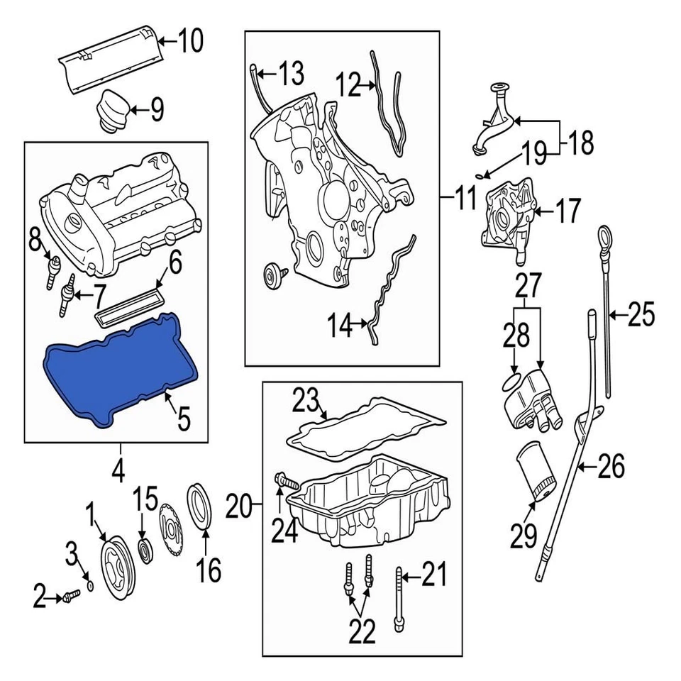 For Jaguar X-Type 2002-2005 Jaguar C2S27975 Left Engine Valve Cover Gasket Foto 2 de 2