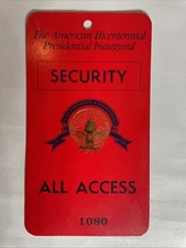 1989 AMERICAN BICENTENNIAL PRESIDENTIAL ALL ACCESS SECURITY ID TAG #1080